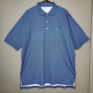 Turtleson Tour Performance Blue 3 Button Polo Size XL